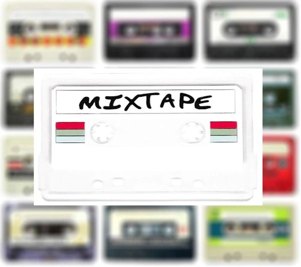 Clear Mixtape Patch DJ PVC Rubber 10cm