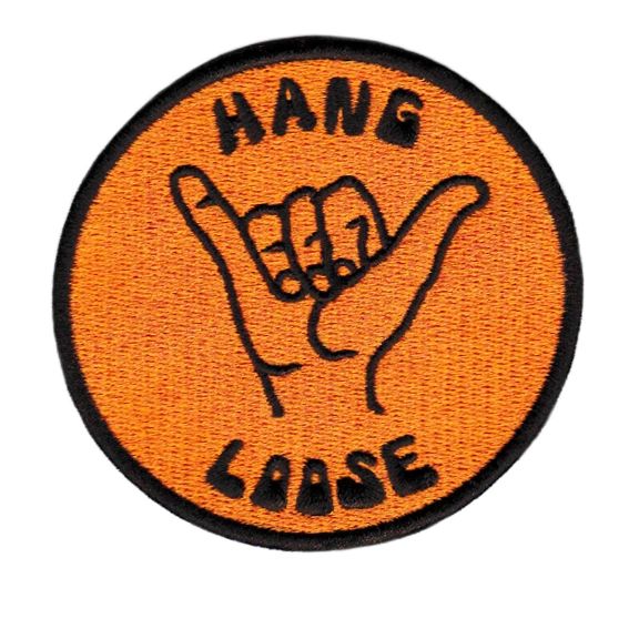 Vintage Style 70's 80's Hawaii Surf Surfing "Hang Loose" Patch 8cm