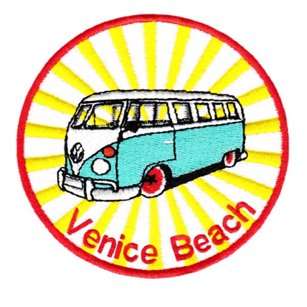 Vintage Style Venice Beach Surfing Surfer Patch 9cm