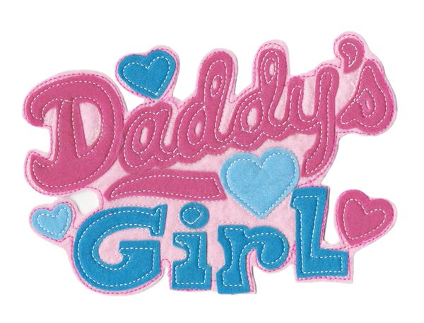 Cute Daddy's Girl Patch Applique XXL Extra Large 22cm