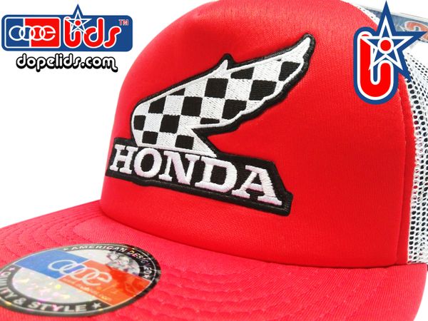 smartpatches Truckers Vintage Style Honda "Winner" Motorcycle Trucker Hat (Solid Black Hat)