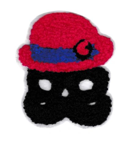 Cute Chenille Mustache Man Patch 9.5cm