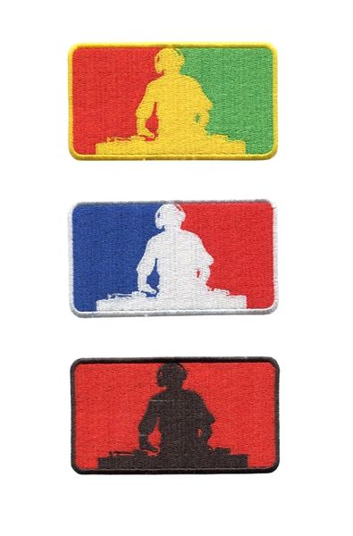 DJ Silhouette Patch 9.5cm x 5.5cm (3 Colors Inside)