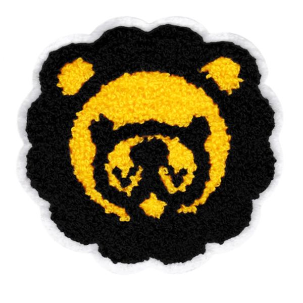 Adorable Chenille Lion Head Patch Large 11.5cm Applique