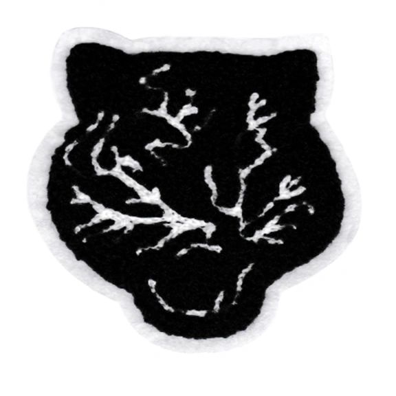 Adorable Chenille Black Panther Patch Large 9.5cm Applique