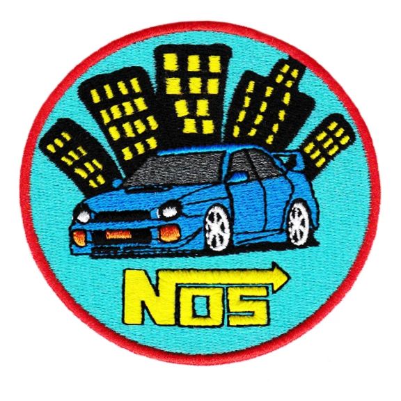 Vintage Style JDM Street Racer Low Rider Patch 9cm Applique