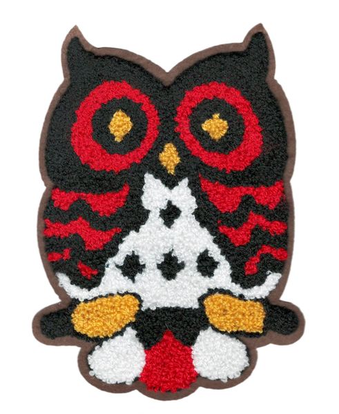 Adorable & Cute Chenille Owl Patch XL Extra Large 18cm Applique