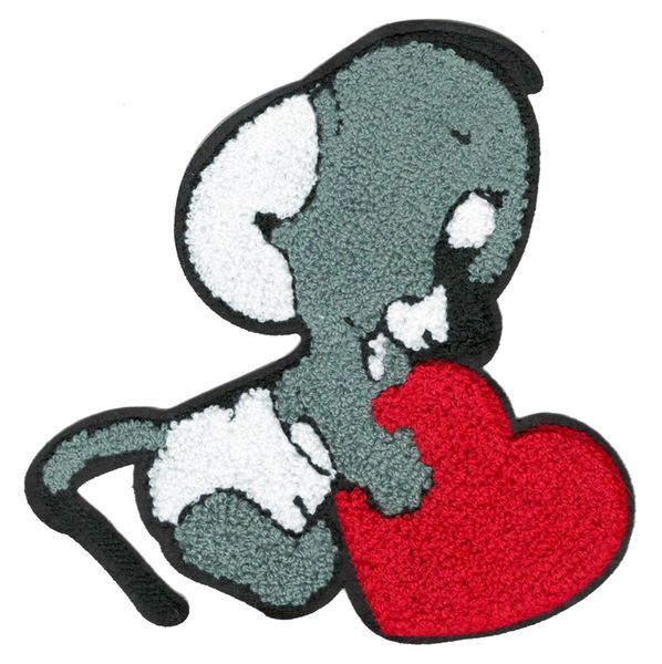 Adorable & Cute Mouse & Heart Patch XL Extra Large 18cm Applique