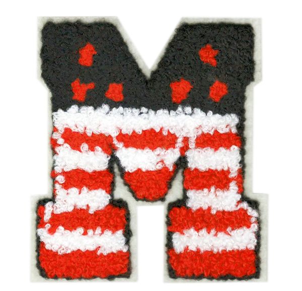 Large Chenille American USA Letter "M" Patch 8.5cm
