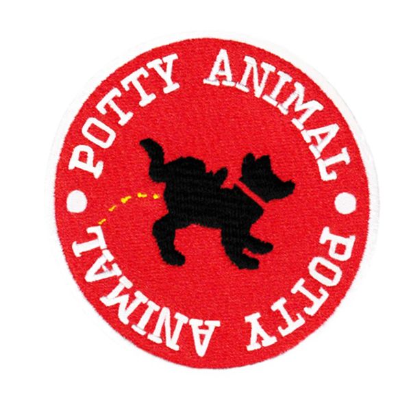Vintage Style Party Animal "Potty Animal" Morale Patch 8cm Applique