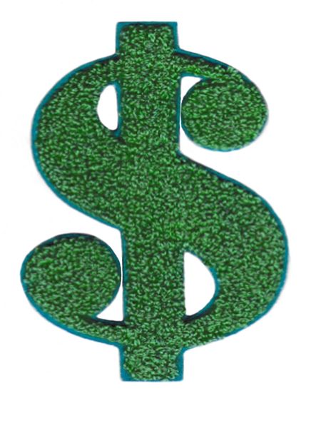 Cool Dollar Patch Sign Symbol Patch XL Extra Large 12.5cm Applique