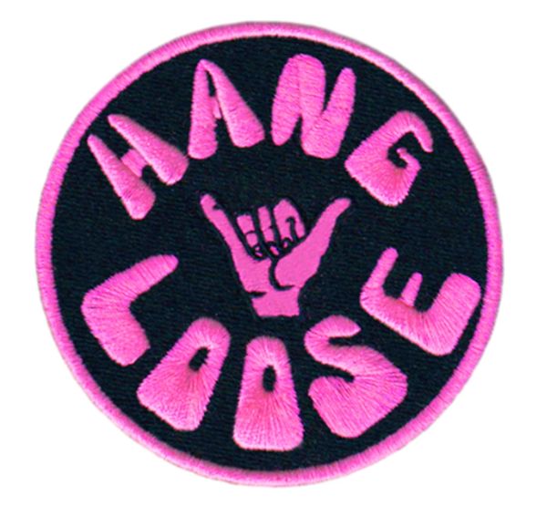 Vintage Style 70's 80's Hawaii Surf Surfing "Hang Loose" Patch 8cm