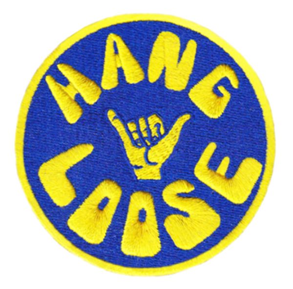 Vintage Style 70's 80's Hawaii Surf Surfing "Hang Loose" Patch 8cm