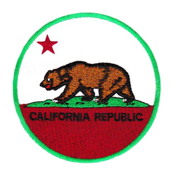 Vintage Style California Republic Patch 8cm Applique