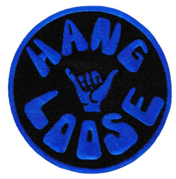 Vintage Style 70's 80's Hawaii Surf Surfing "Hang Loose" Patch 8cm