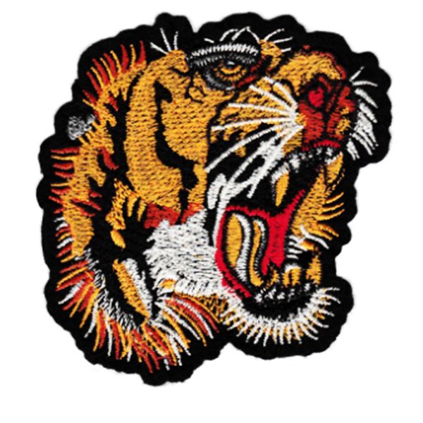 Cool Tattoo Style Roaring Tiger Patch Large 10cm