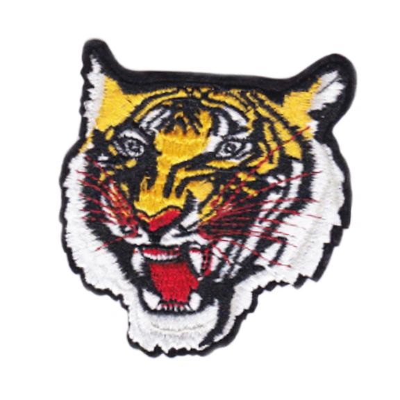 Cool Tattoo Style Tiger Patch Large 7.5cm