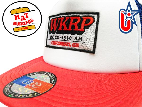 smARTpatches Truckers Vintage Style WKRP in Cincinnati Trucker Hat (Red/White/Blue)
