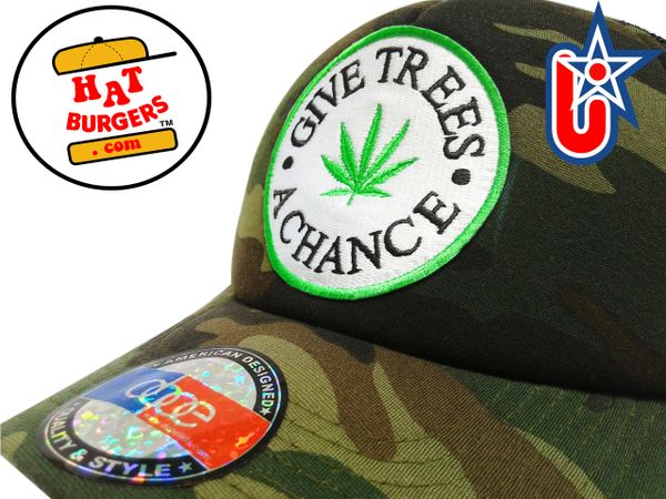 smartpatches Truckers Give Trees A Chance Trucker Hat Curved Bill (Camo)