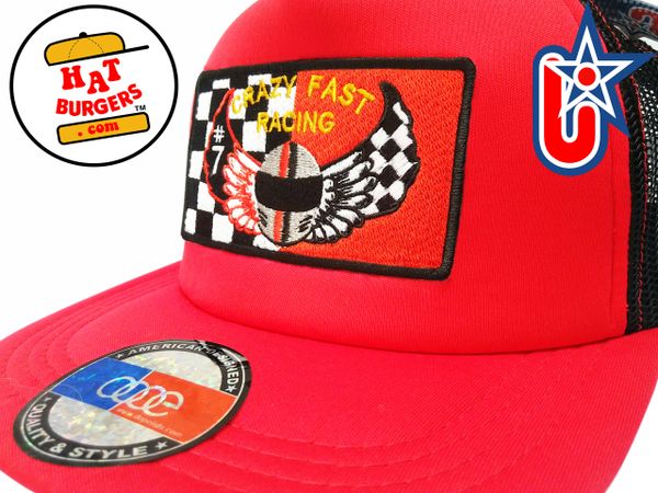 smARTpatches Truckers "Crazy Fast Racing" Vintage Trucker Hat