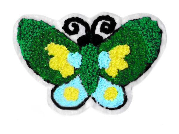 Large & Beautiful Chenille Butterfly Patch 11cm Applique