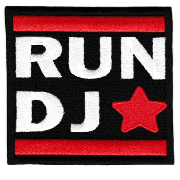 Cool Vintage Style DJ Hip Hop Patch 8cm x 8cm Applique