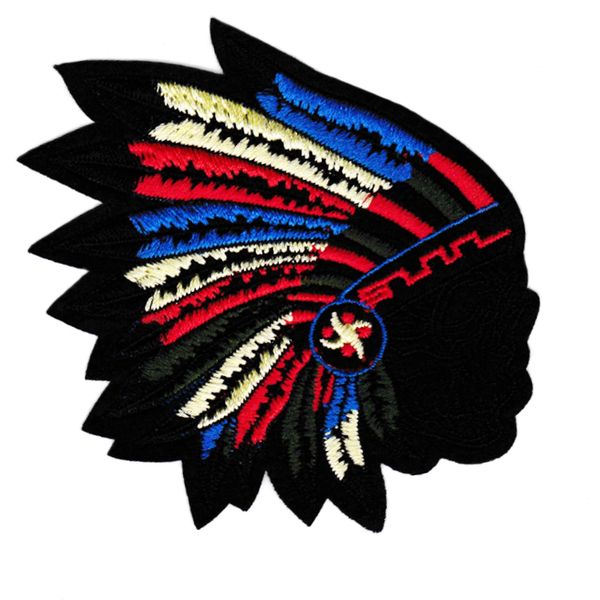 Chenille Indian Head Patch XL 21cm  smART-patches embroidery and label, LLC