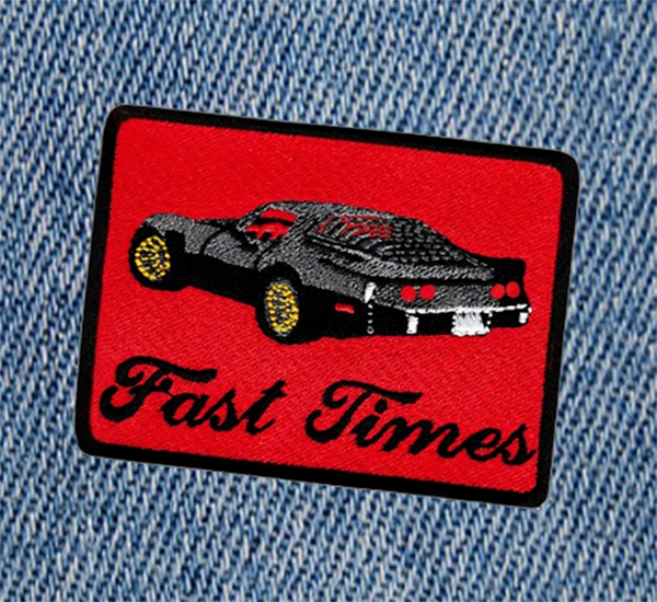 Fast Times Vintage Corvette Car Patch 8.5cm