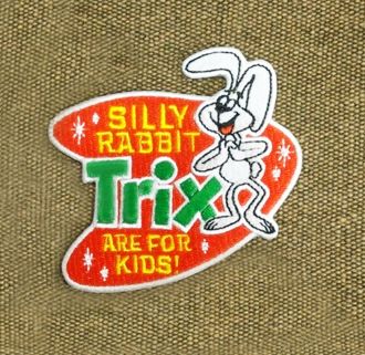 Trix Cereal Patch Vintage Style 70's 8.5cm x 8.5cm