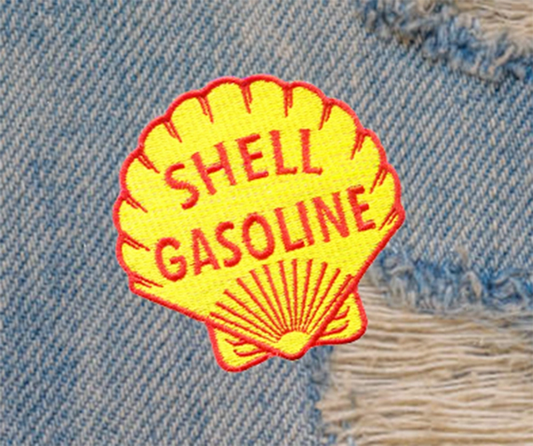 Vintage Style Oil Gasoline Patch 8cm (30cm also available)