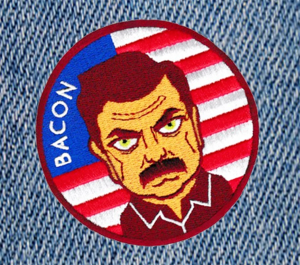 Parks and Recreation Ron Swanson Bacon Patch 9cm