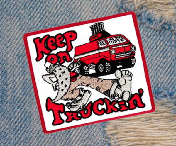 Keep on Truckin' Patch Shaggin Wagon Van Vintage Style 70's Patch 10cm