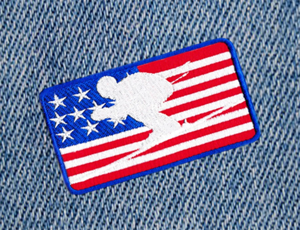 Cool USA American Downhill Skiing Patch 10cm
