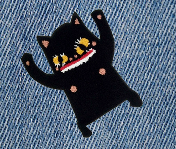 XXL Scary Chenille Kitty Cat Patch (28cm)