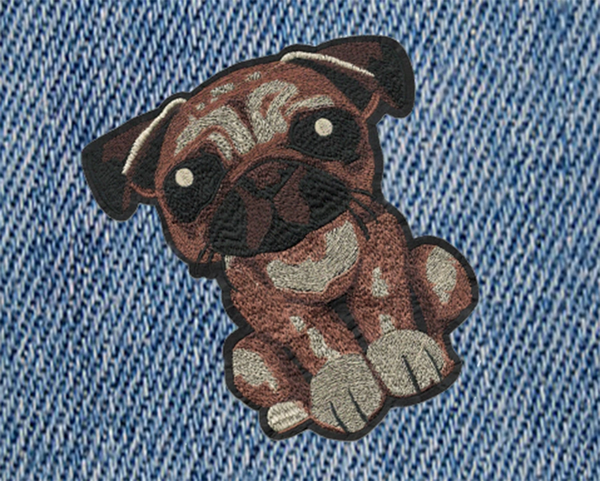 XXL Large Cute 23cm Bulldog Puppy Dog Patch Applique