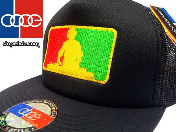 smartpatches Rasta DJ Silhouette Flat Bill Trucker Hat