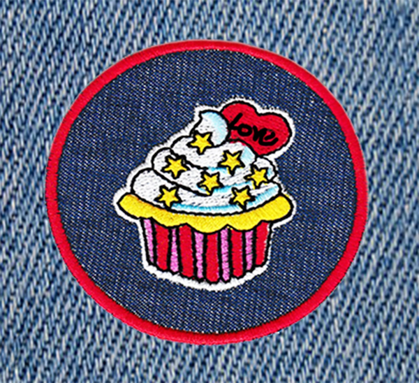 Cute Vintage Love Cupcake Patch 7.5cm Applique