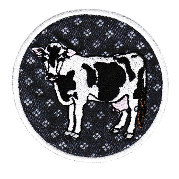 Cute Vintage Farm Cow Patch 7.5cm Applique
