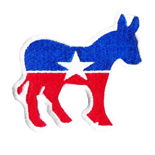 Cute Political Donkey Patch 8cm Applique
