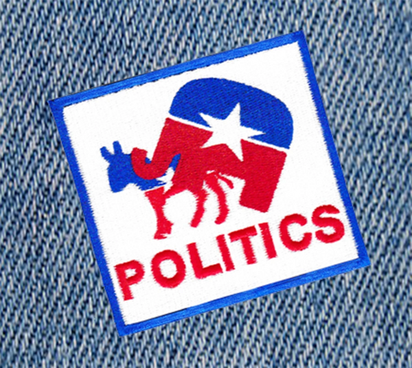Cute & Funny Political "Eff Politics" Patch 8cm Applique