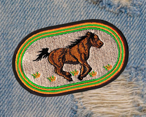 Americana Mustang Horse Patch 11cm