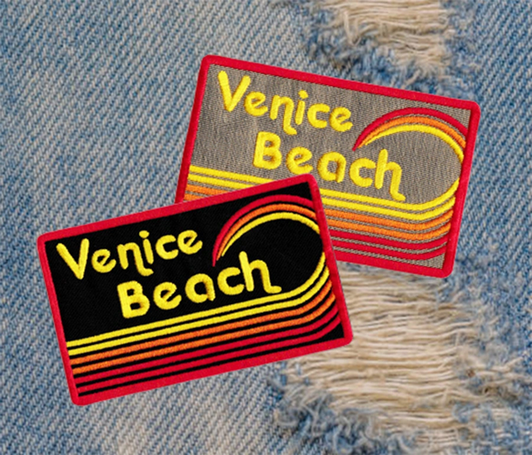 Vintage Style 70's 80's Venice Beach Surfer Patch 9.5cm Applique