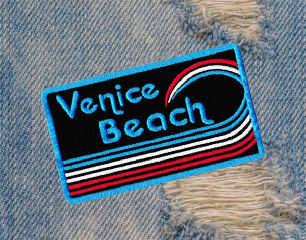 Vintage Style 70's 80's Venice Beach Surfer Patch 9.5cm Applique
