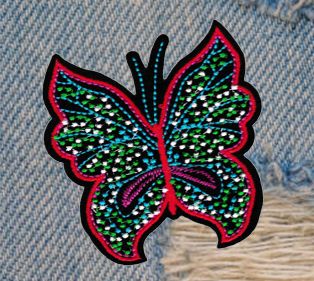 Beautiful Large Butterfly Patch 10cm x 8cm Applique