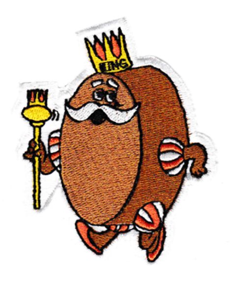 Cool Vintage Style King Character Patch 8cm Applique