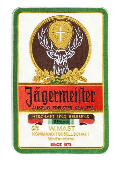 XXL Vintage Style 70's 80's Jagermeister Patch 30cm / 12 inches Back Patch