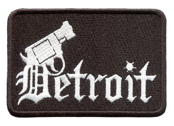 Vintage/Urban Style Detroit Gun Patch 9.5cm