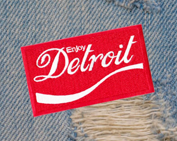 Vintage 70's Style Detroit Patch 8cm / 3.2 inches