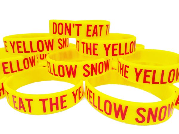 Don't Eat The Yellow Snow PVC Silicon Rubber Motivational Morale Wristband Braclet
