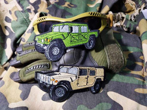 Tactical Military Hummer Truck Desert Tan Camo OD Green Shirt Patch 12cm / 4.7 inch